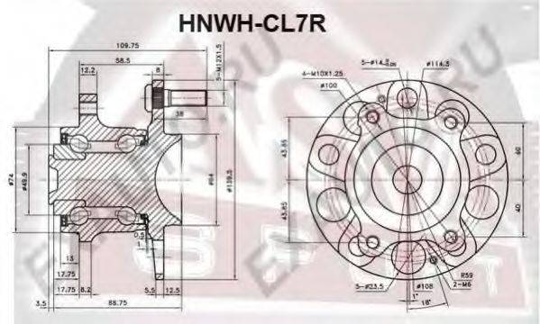 Маточина колеса ASVA HNWH-CL7R