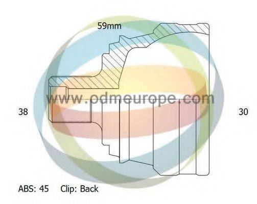 ODM-MULTIPARTS 12211684 Шарнирный комплект, приводной вал