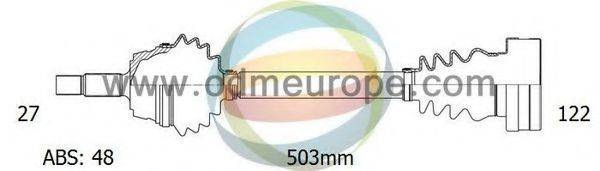 ODM-MULTIPARTS 18143011 Приводний вал