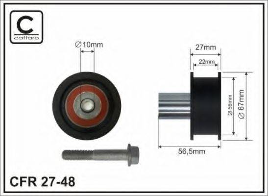 CAFFARO 2748 Паразитний / Провідний ролик, зубчастий ремінь