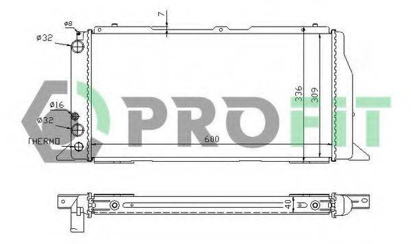 PROFIT PR0012A2 Радиатор, охлаждение двигателя
