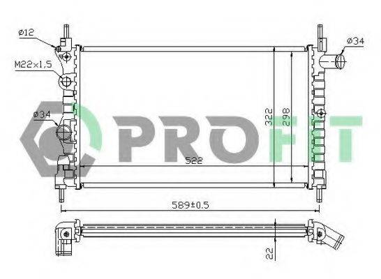 PROFIT PR5049A1 Радіатор, охолодження двигуна