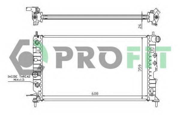 PROFIT PR5077A2 Радіатор, охолодження двигуна