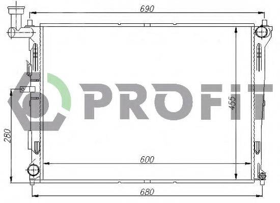 PROFIT PR2910A1 Радіатор, охолодження двигуна