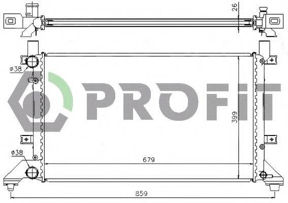 Радіатор, охолодження двигуна PROFIT PR 9567A8