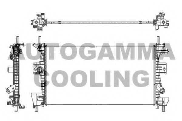 AUTOGAMMA 105917 Радіатор, охолодження двигуна