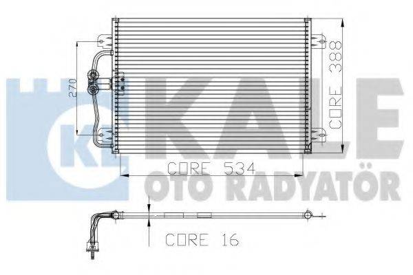 KALE OTO RADYATOR 128100 Конденсатор, кондиціонер