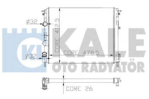 KALE OTO RADYATOR 169300 Радіатор, охолодження двигуна