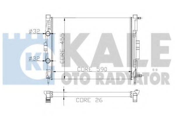 KALE OTO RADYATOR 207200 Радіатор, охолодження двигуна