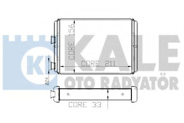 Теплообмінник, опалення салону KALE OTO RADYATOR 268400