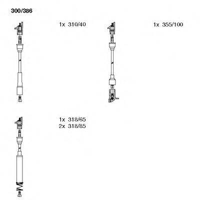 BREMI 300386 Комплект дротів запалення