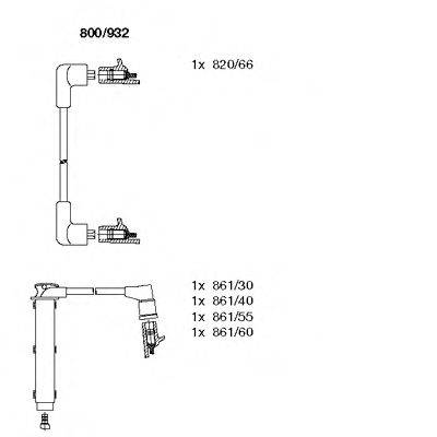 BREMI 800932 Комплект дротів запалення