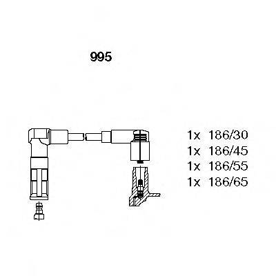 BREMI 995 Комплект дротів запалення