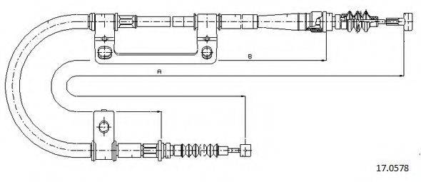 CABOR 170578 Трос, стоянкова гальмівна система