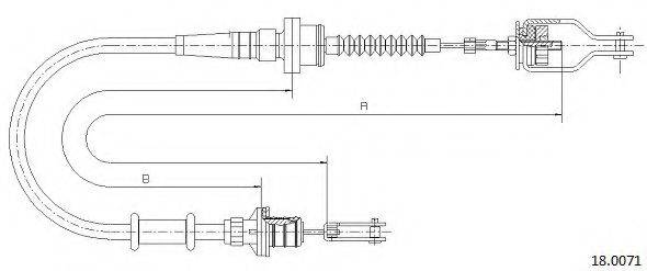 Трос, управління зчепленням CABOR 18.0071