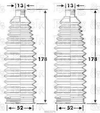 BORG & BECK BSG3379 Пильовик, рульове управління