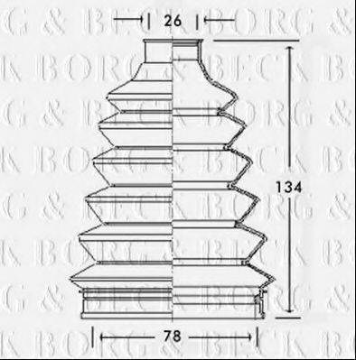 BORG & BECK BCB2337 Пильовик, приводний вал