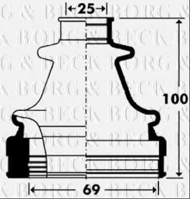 BORG & BECK BCB2902 Пильовик, приводний вал