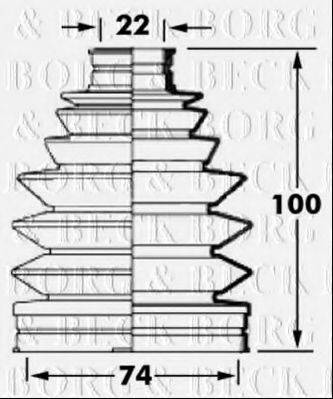 BORG & BECK BCB6015 Пильовик, приводний вал