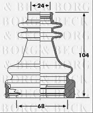 BORG & BECK BCB6196 Пильовик, приводний вал