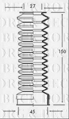 BORG & BECK BSG3007 Пыльник, рулевое управление