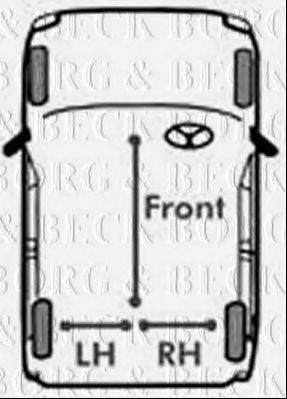 Трос, стоянкова гальмівна система BORG & BECK BKB2808