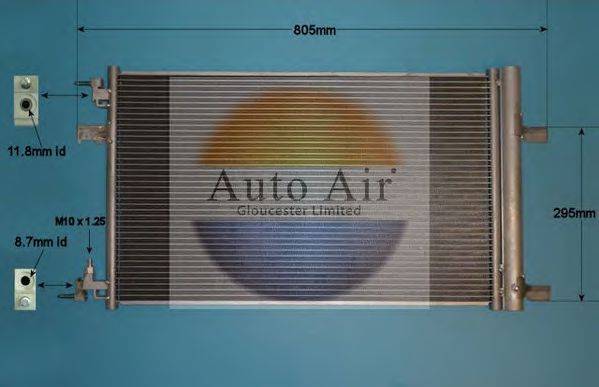 AUTO AIR GLOUCESTER 161361 Конденсатор, кондиціонер