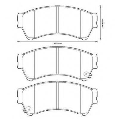 JURID 572628J Комплект гальмівних колодок, дискове гальмо