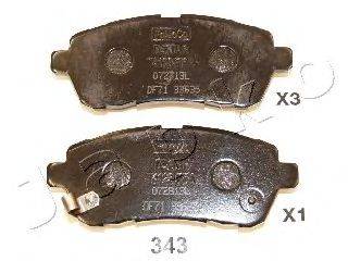Комплект тормозных колодок, дисковый тормоз JAPKO 50343