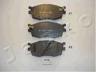Комплект тормозных колодок, дисковый тормоз JAPKO 50K12