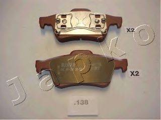 Комплект тормозных колодок, дисковый тормоз JAPKO 51138