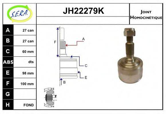 SERA JH22279K Шарнірний комплект, приводний вал