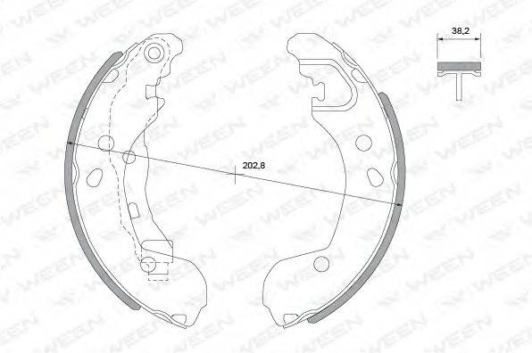 Комплект гальмівних колодок WEEN 152-2048