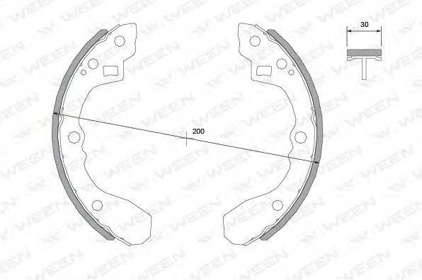 WEEN 1522461 Комплект гальмівних колодок