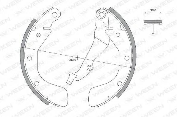 WEEN 1522051 Комплект гальмівних колодок