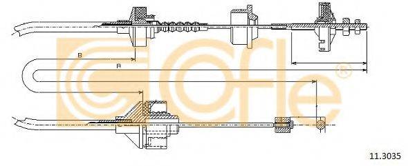Трос, управління зчепленням COFLE 11.3035