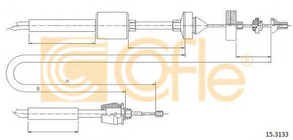 COFLE 153133 Трос, управління зчепленням