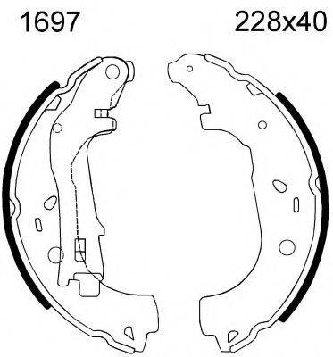 Комплект гальмівних колодок BSF 01697