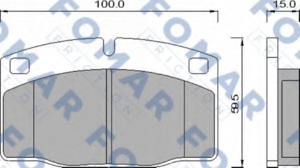 FOMAR FRICTION FO426981 Комплект тормозных колодок, дисковый тормоз