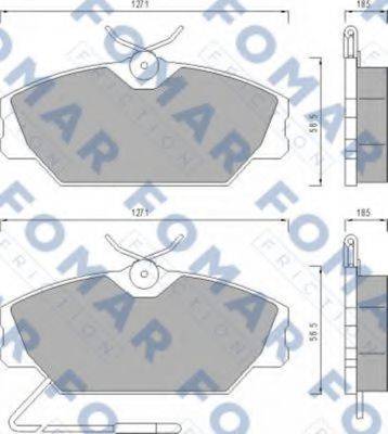 Комплект тормозных колодок, дисковый тормоз FOMAR FRICTION FO 447881