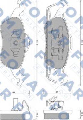 FOMAR FRICTION FO668881 Комплект гальмівних колодок, дискове гальмо