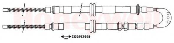 BENDIX 432182B Трос, стоянкова гальмівна система