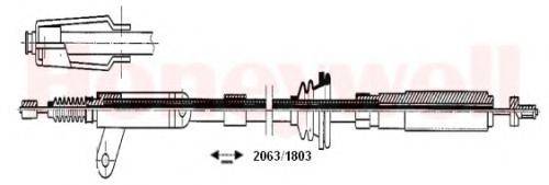 BENDIX 432700B Трос, стоянкова гальмівна система