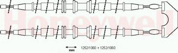 BENDIX 432937B Трос, стоянкова гальмівна система