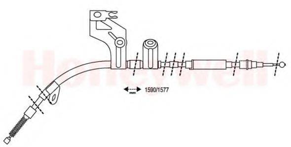 BENDIX 432941B Трос, стоянкова гальмівна система