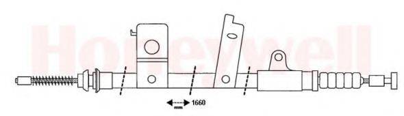 BENDIX 434371B Трос, стоянкова гальмівна система