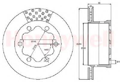 BENDIX 562475B гальмівний диск