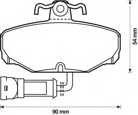 BENDIX 571408B Комплект гальмівних колодок, дискове гальмо