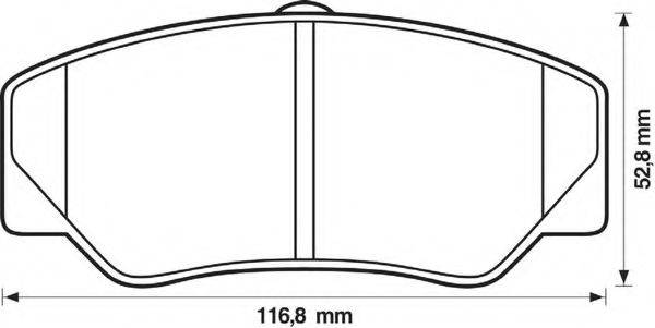 BENDIX 571336B Комплект гальмівних колодок, дискове гальмо