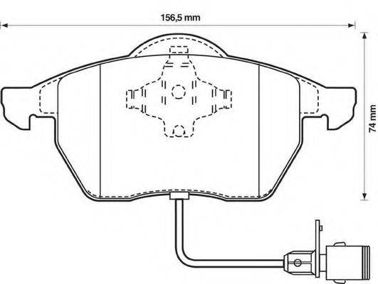 Комплект гальмівних колодок, дискове гальмо BENDIX 571512B